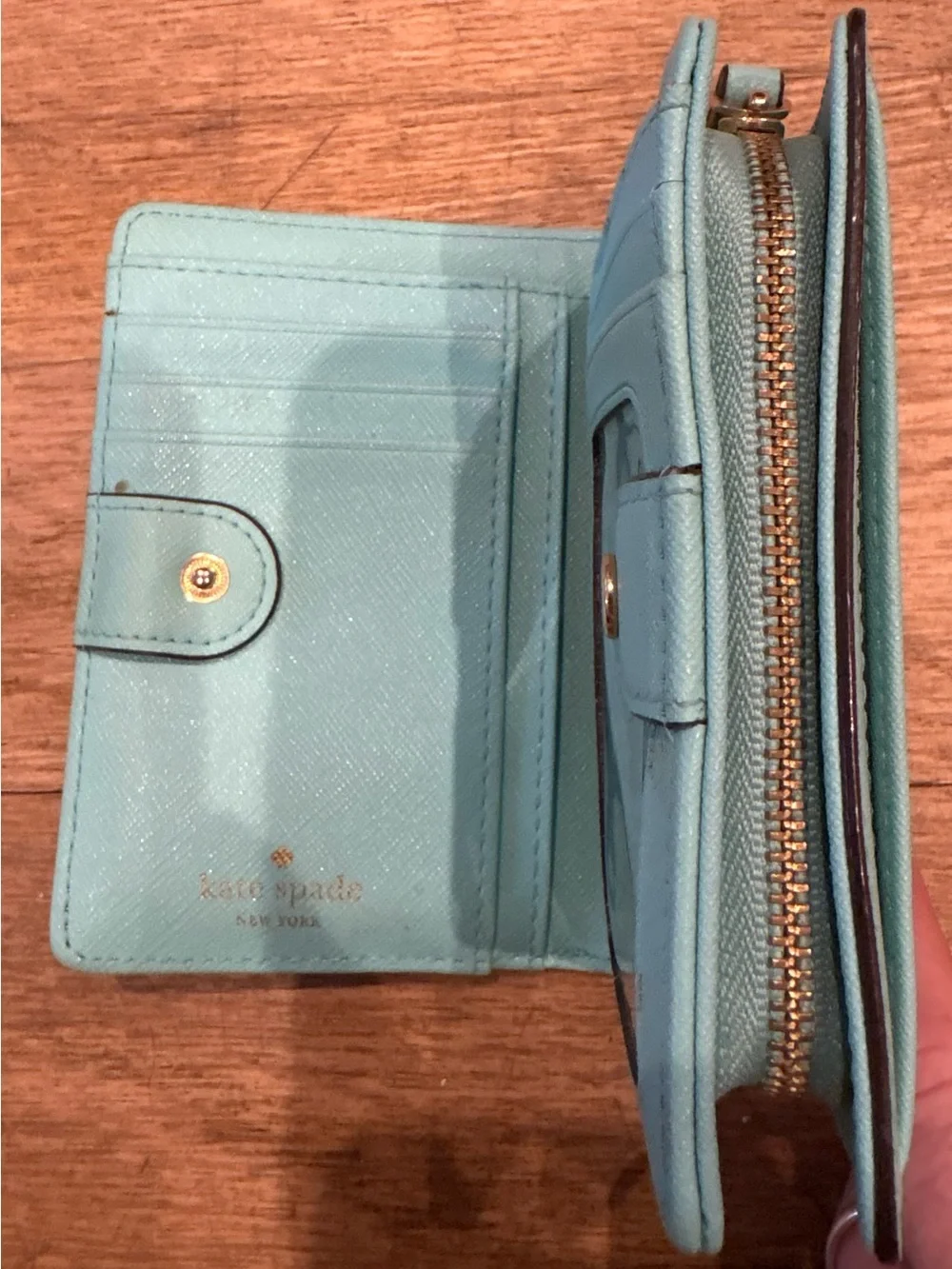 Kate Spade Light Teal Saffiano Wallet